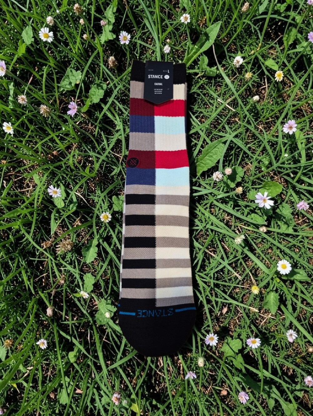 STANCE Casual Cotton Blend Crew Height Socks Size L 9-13